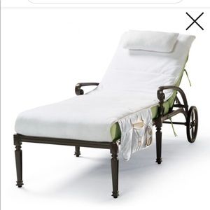 Cushioned Velour chaise cover Frontgate
